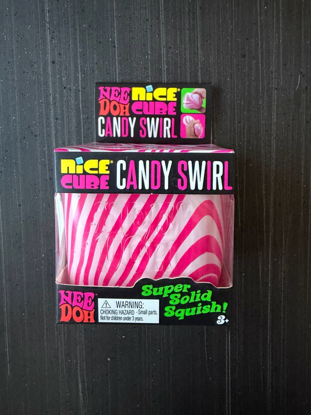 Needoh “Candy Swirl” Nice Cube: Pink & White